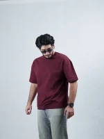 تیشرت ساده مردانه نخی با طراحی کلاسیک – مناسب استفاده روزمره